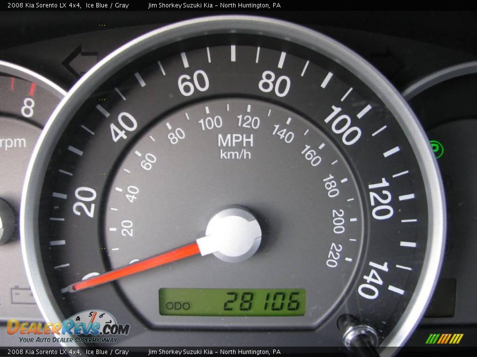 2008 Kia Sorento LX 4x4 Ice Blue / Gray Photo #15