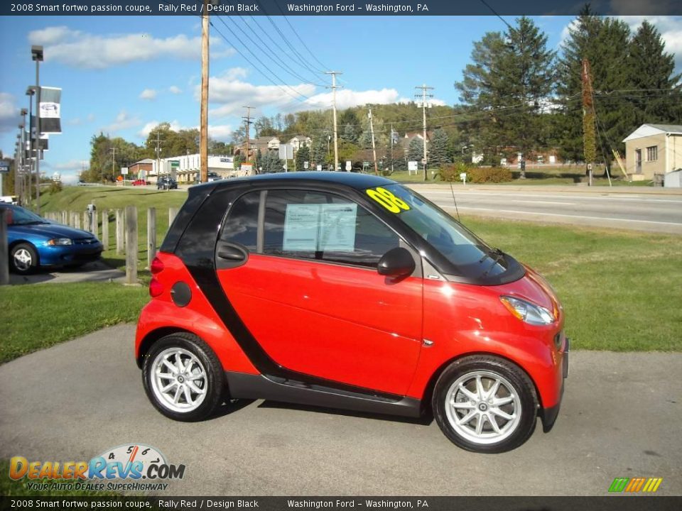 2008 Smart fortwo passion coupe Rally Red / Design Black Photo #2