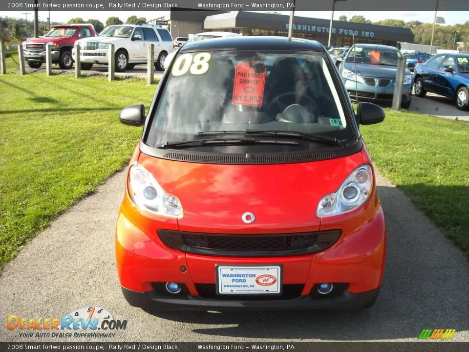 2008 Smart fortwo passion coupe Rally Red / Design Black Photo #3