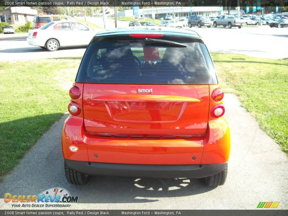 2008 Smart fortwo passion coupe Rally Red / Design Black Photo #4