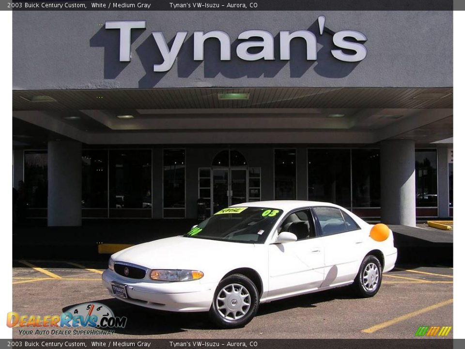 2003 Buick Century Custom White / Medium Gray Photo #1
