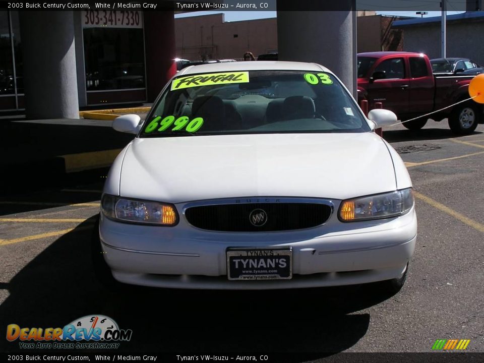 2003 Buick Century Custom White / Medium Gray Photo #2