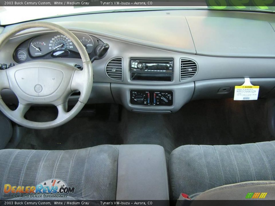 2003 Buick Century Custom White / Medium Gray Photo #7
