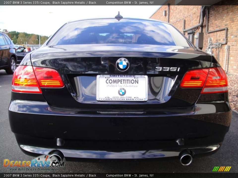 2007 BMW 3 Series 335i Coupe Black Sapphire Metallic / Black Photo #5