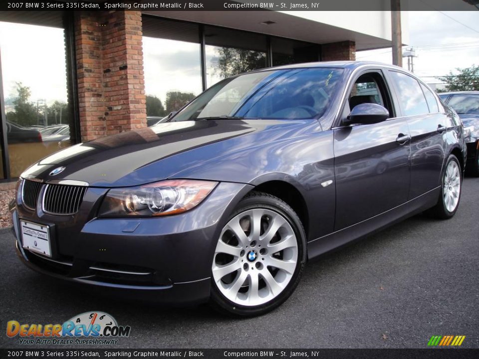 2007 BMW 3 Series 335i Sedan Sparkling Graphite Metallic / Black Photo #1
