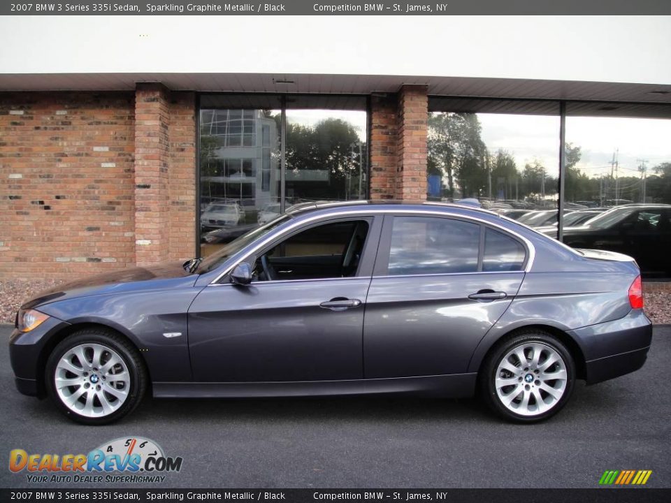 2007 BMW 3 Series 335i Sedan Sparkling Graphite Metallic / Black Photo #3