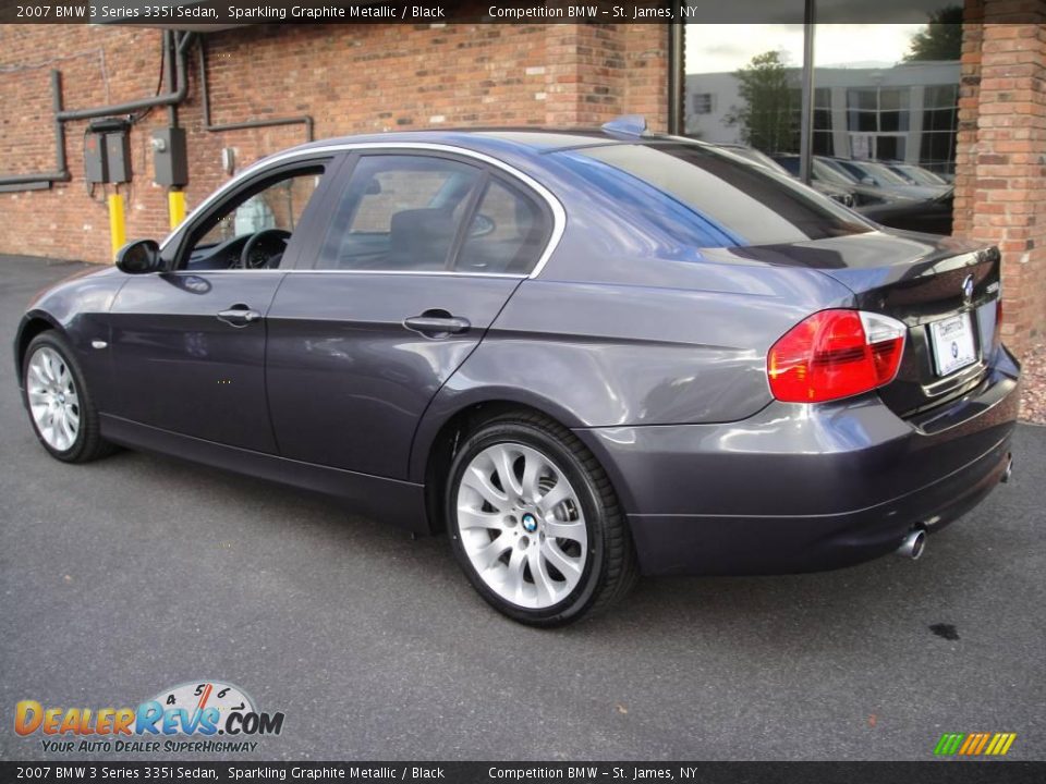 2007 BMW 3 Series 335i Sedan Sparkling Graphite Metallic / Black Photo #4