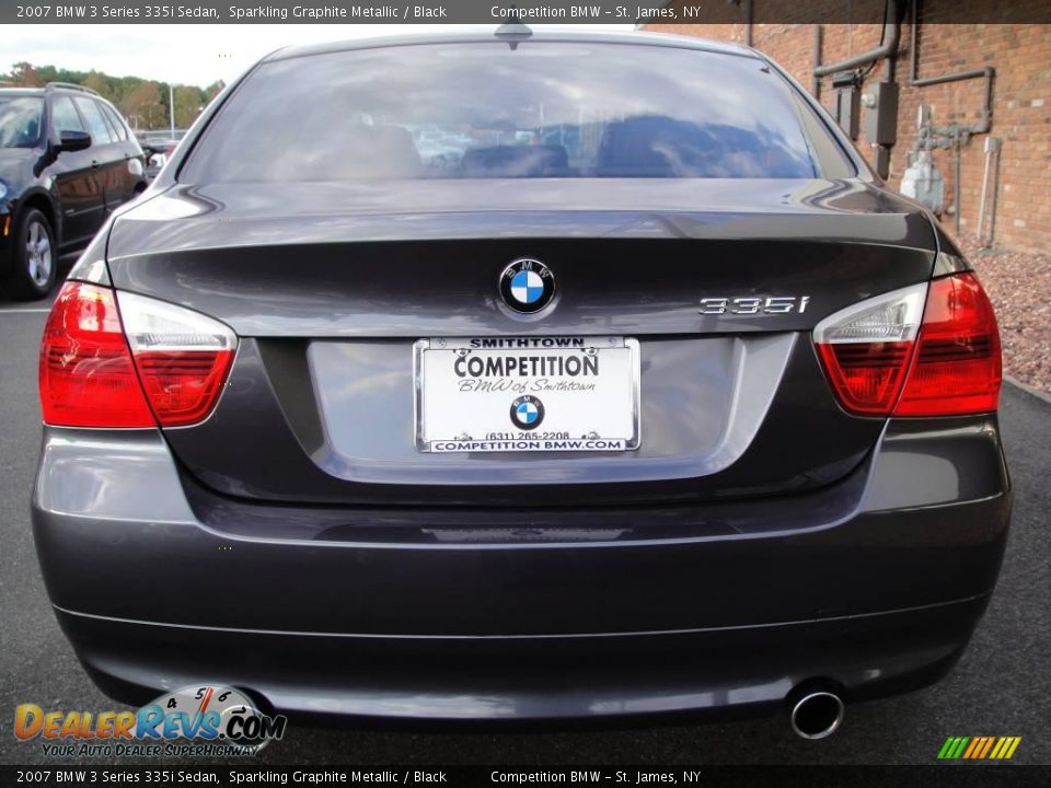2007 BMW 3 Series 335i Sedan Sparkling Graphite Metallic / Black Photo #5