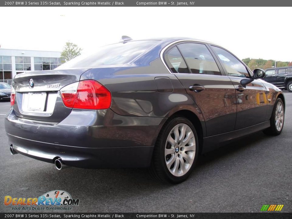 2007 BMW 3 Series 335i Sedan Sparkling Graphite Metallic / Black Photo #6