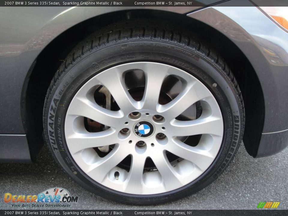 2007 BMW 3 Series 335i Sedan Sparkling Graphite Metallic / Black Photo #7