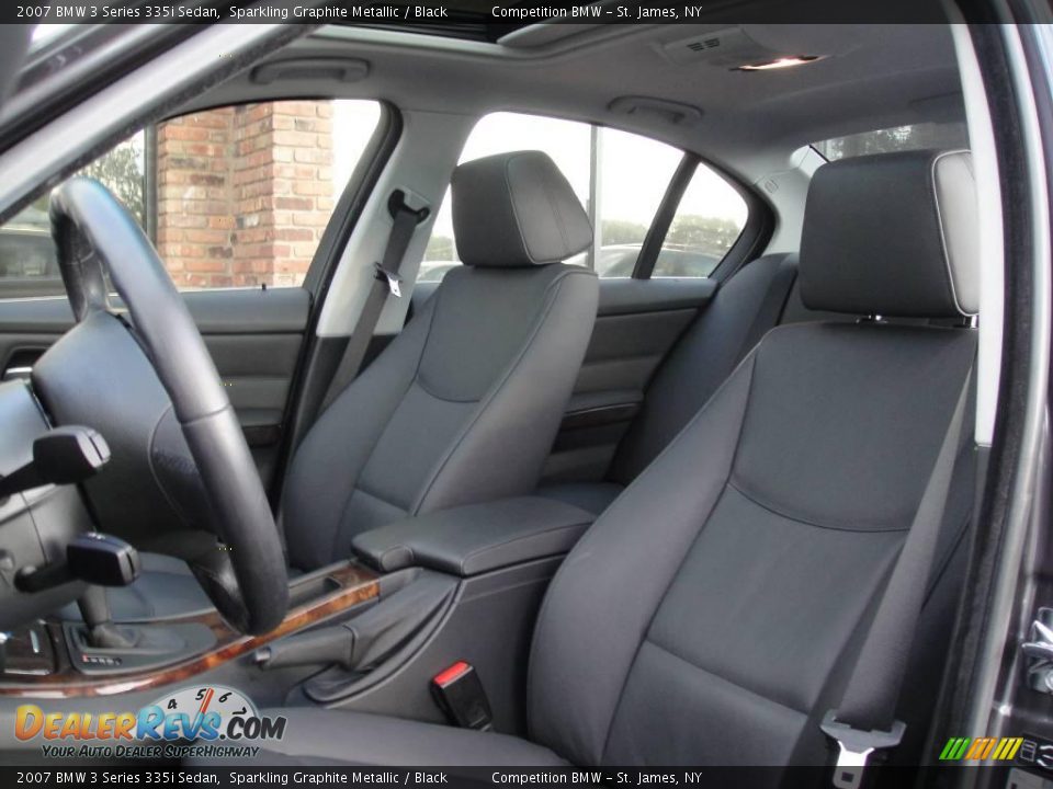 2007 BMW 3 Series 335i Sedan Sparkling Graphite Metallic / Black Photo #9