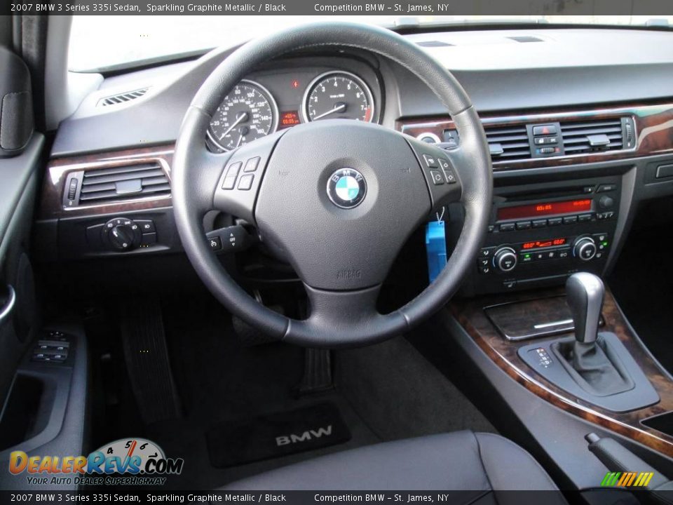 2007 BMW 3 Series 335i Sedan Sparkling Graphite Metallic / Black Photo #11