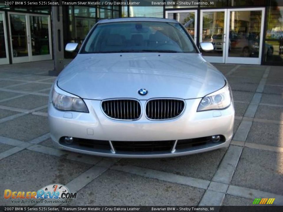 2007 BMW 5 Series 525i Sedan Titanium Silver Metallic / Gray Dakota Leather Photo #3