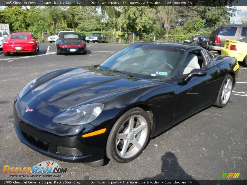 2005 Chevrolet Corvette Coupe Black / Steel Grey Photo #1