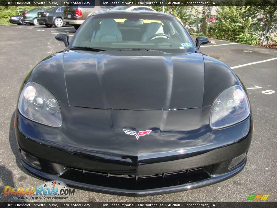 2005 Chevrolet Corvette Coupe Black / Steel Grey Photo #3