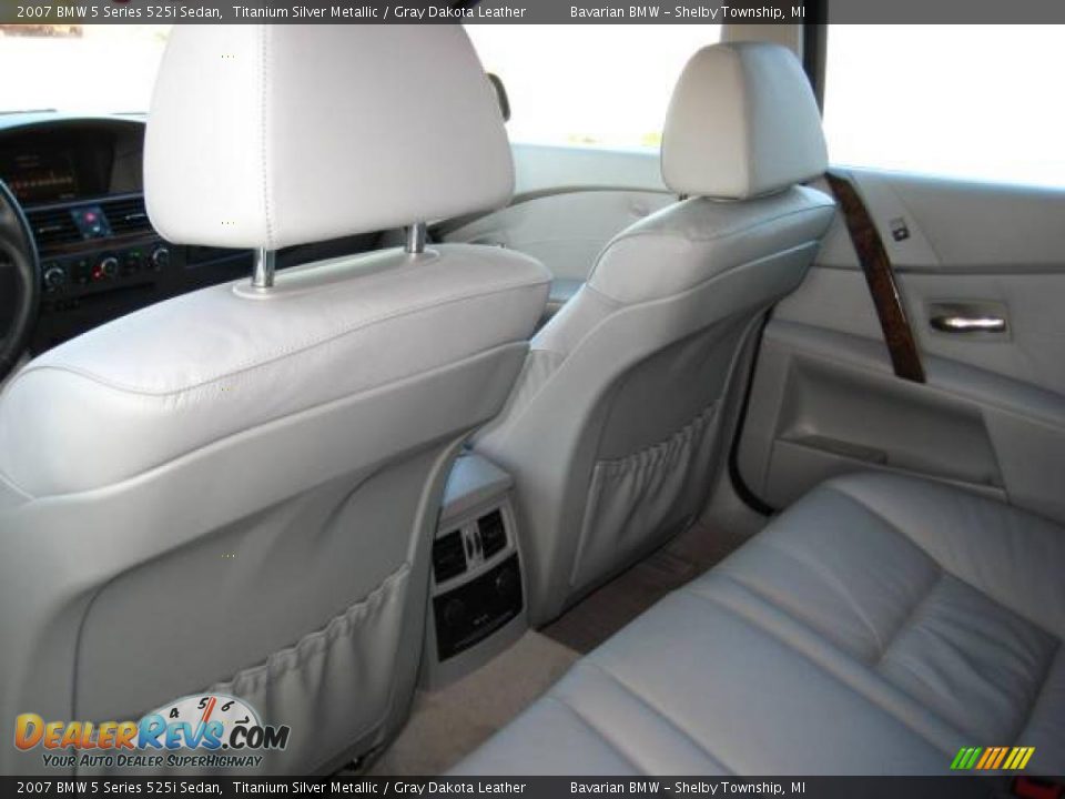 2007 BMW 5 Series 525i Sedan Titanium Silver Metallic / Gray Dakota Leather Photo #14