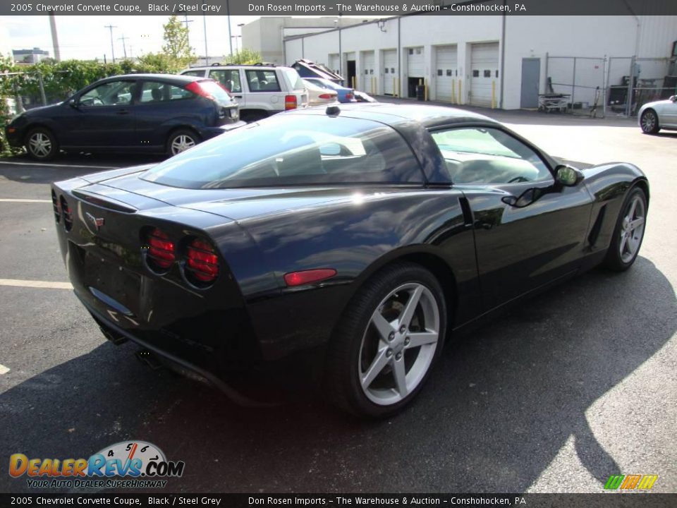 2005 Chevrolet Corvette Coupe Black / Steel Grey Photo #7