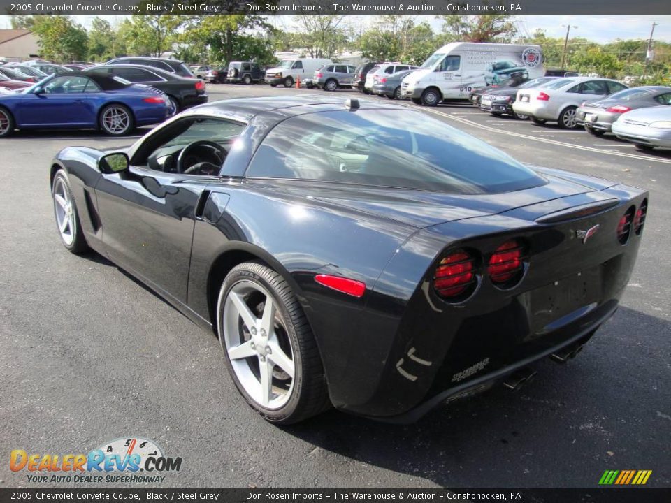 2005 Chevrolet Corvette Coupe Black / Steel Grey Photo #9