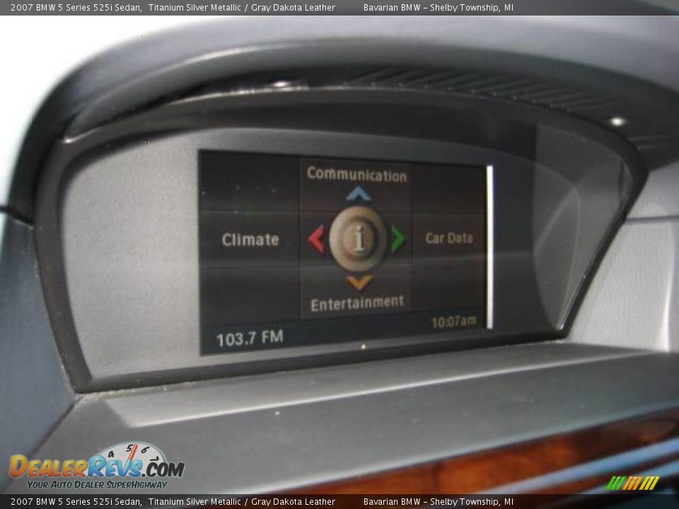 2007 BMW 5 Series 525i Sedan Titanium Silver Metallic / Gray Dakota Leather Photo #19