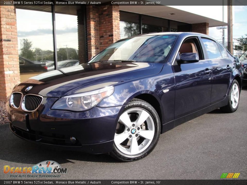 2007 BMW 5 Series 525xi Sedan Monaco Blue Metallic / Auburn Photo #1
