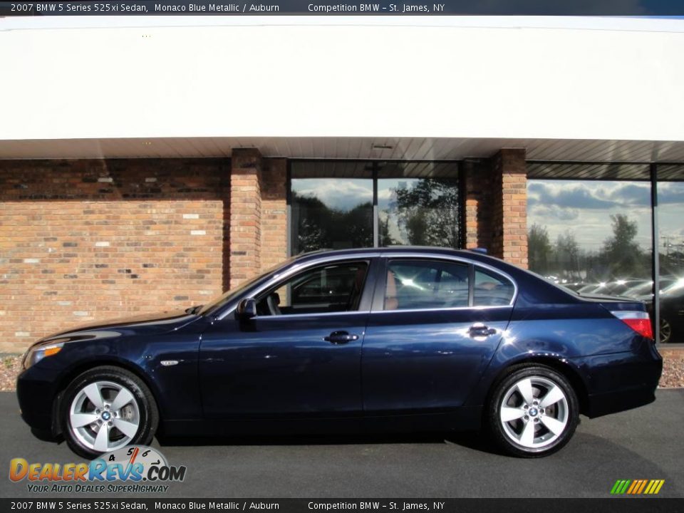 2007 BMW 5 Series 525xi Sedan Monaco Blue Metallic / Auburn Photo #3