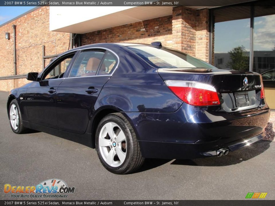 2007 BMW 5 Series 525xi Sedan Monaco Blue Metallic / Auburn Photo #4