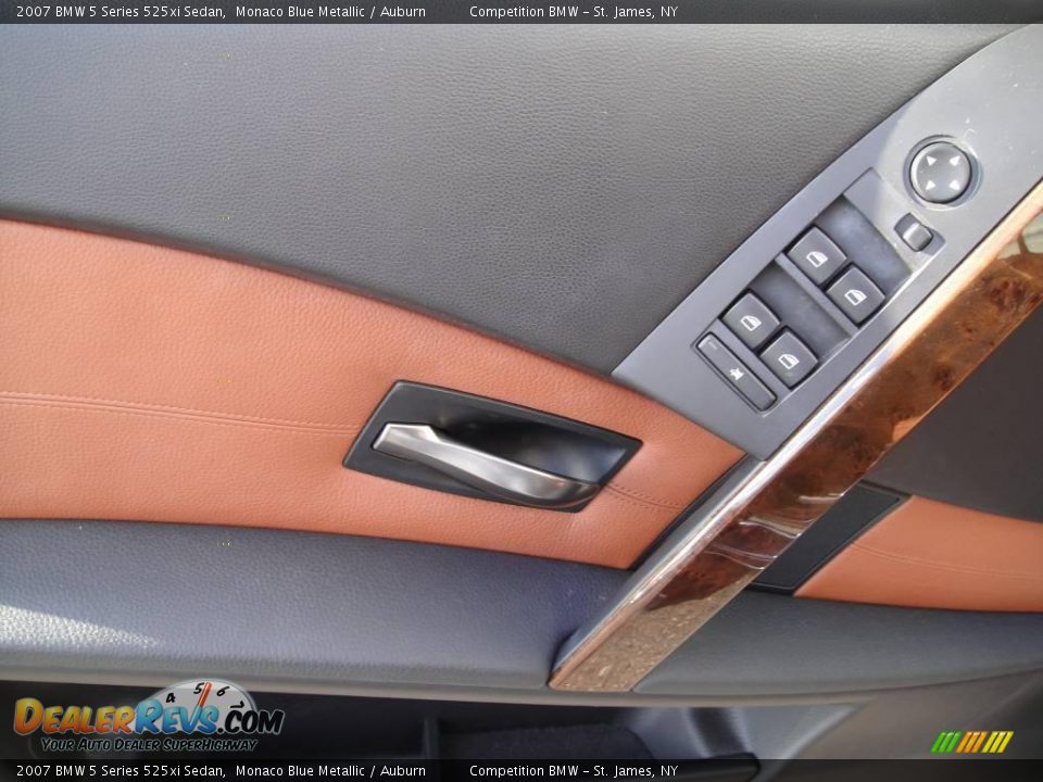 2007 BMW 5 Series 525xi Sedan Monaco Blue Metallic / Auburn Photo #8