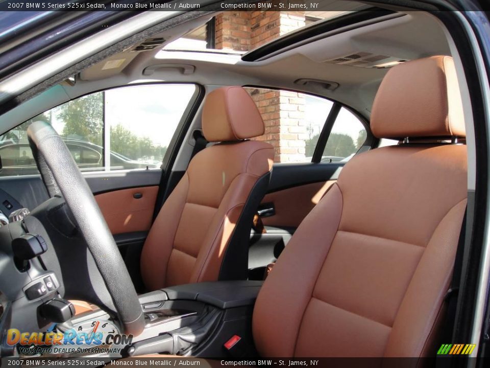 2007 BMW 5 Series 525xi Sedan Monaco Blue Metallic / Auburn Photo #9