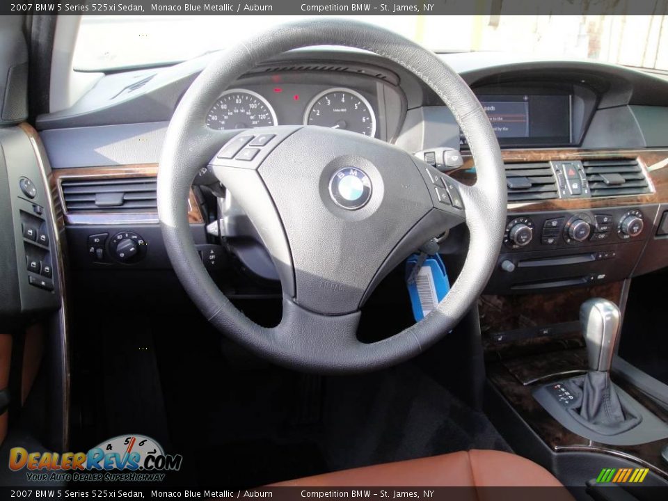 2007 BMW 5 Series 525xi Sedan Monaco Blue Metallic / Auburn Photo #11