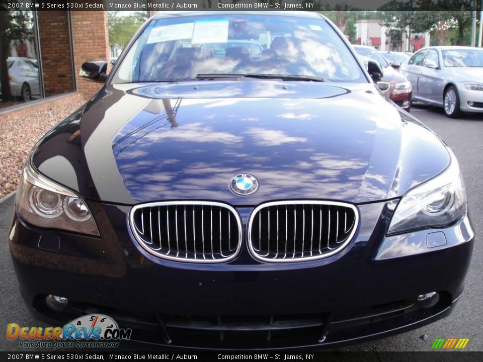 2007 BMW 5 Series 530xi Sedan Monaco Blue Metallic / Auburn Photo #2