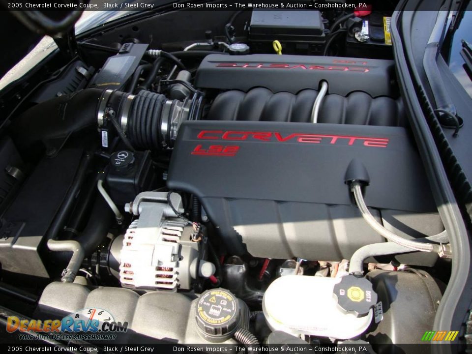 2005 Chevrolet Corvette Coupe Black / Steel Grey Photo #31