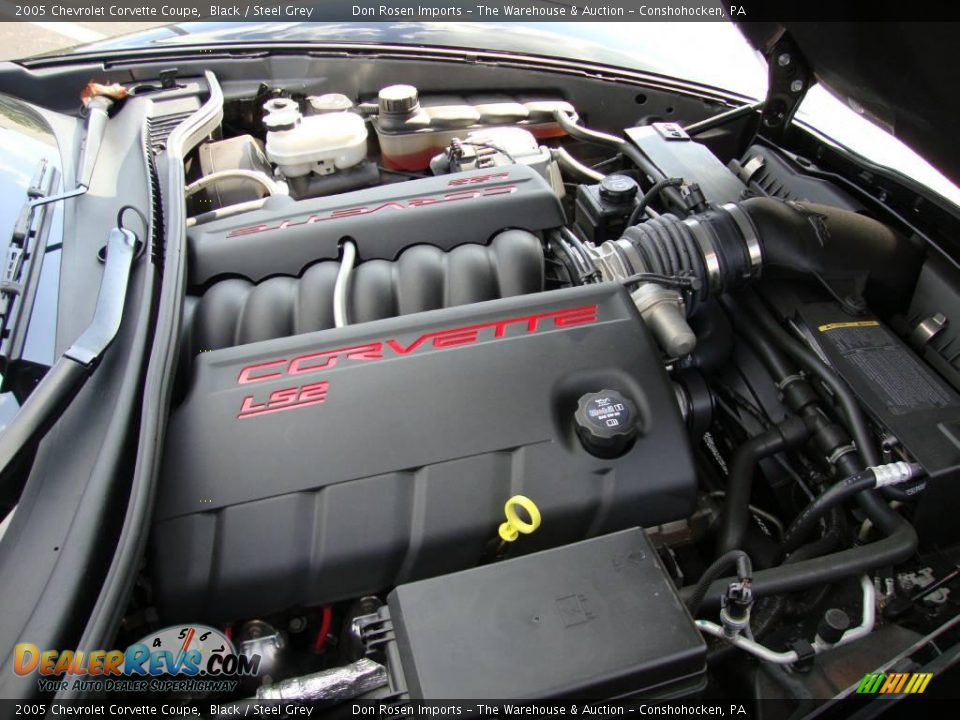 2005 Chevrolet Corvette Coupe Black / Steel Grey Photo #32