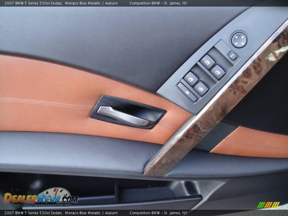 2007 BMW 5 Series 530xi Sedan Monaco Blue Metallic / Auburn Photo #8
