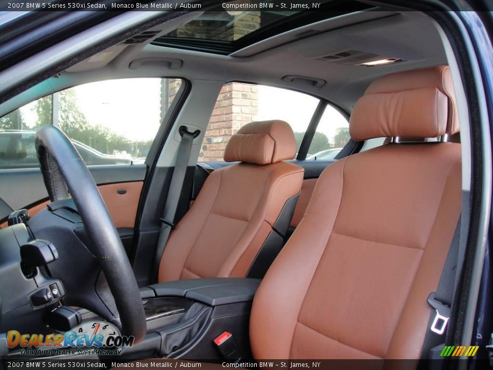 2007 BMW 5 Series 530xi Sedan Monaco Blue Metallic / Auburn Photo #9