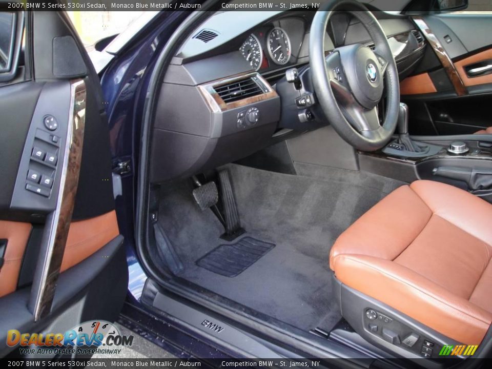 2007 BMW 5 Series 530xi Sedan Monaco Blue Metallic / Auburn Photo #10