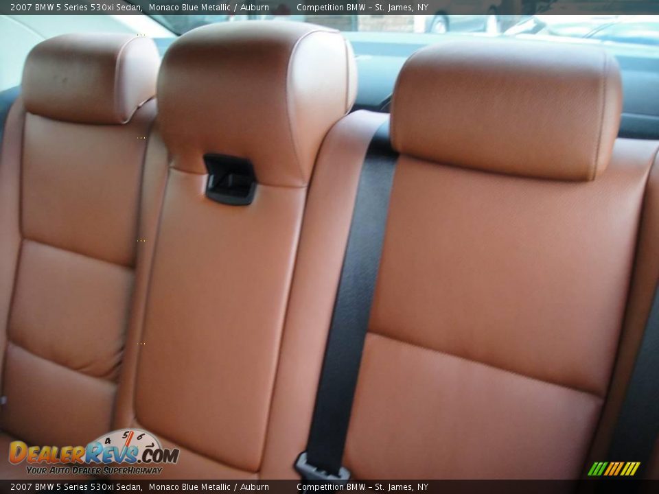 2007 BMW 5 Series 530xi Sedan Monaco Blue Metallic / Auburn Photo #12