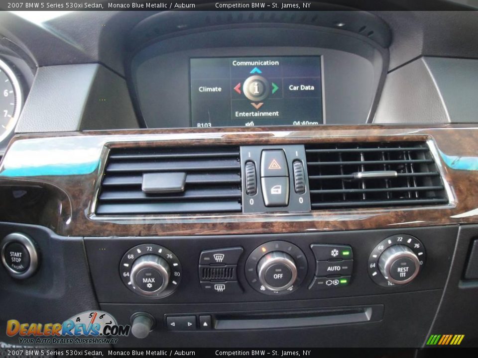 2007 BMW 5 Series 530xi Sedan Monaco Blue Metallic / Auburn Photo #13