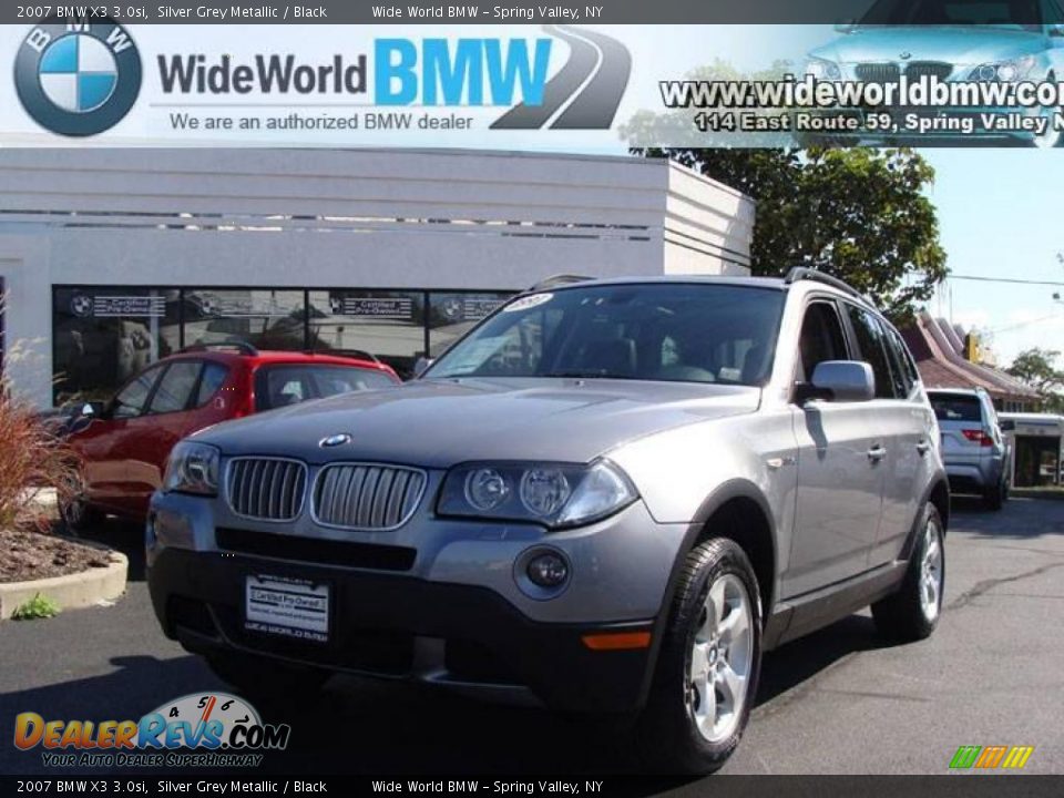 2007 BMW X3 3.0si Silver Grey Metallic / Black Photo #1