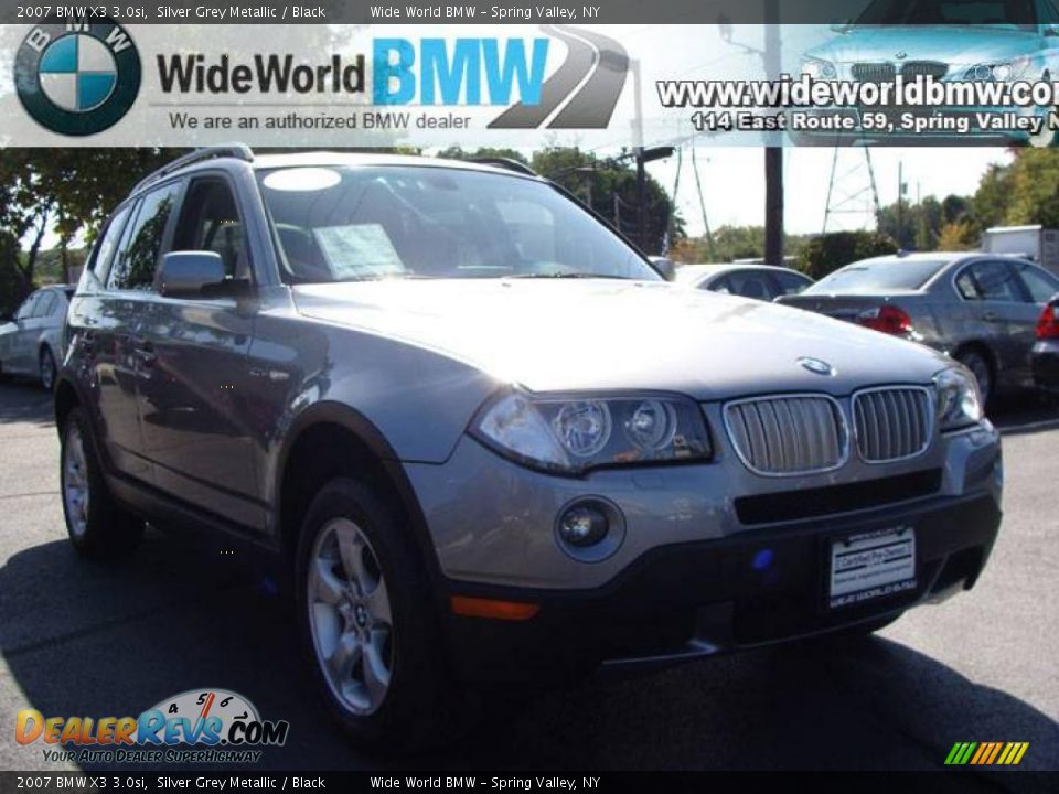 2007 BMW X3 3.0si Silver Grey Metallic / Black Photo #3