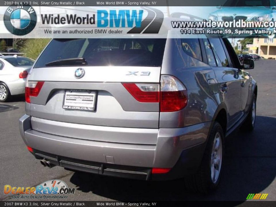2007 BMW X3 3.0si Silver Grey Metallic / Black Photo #4