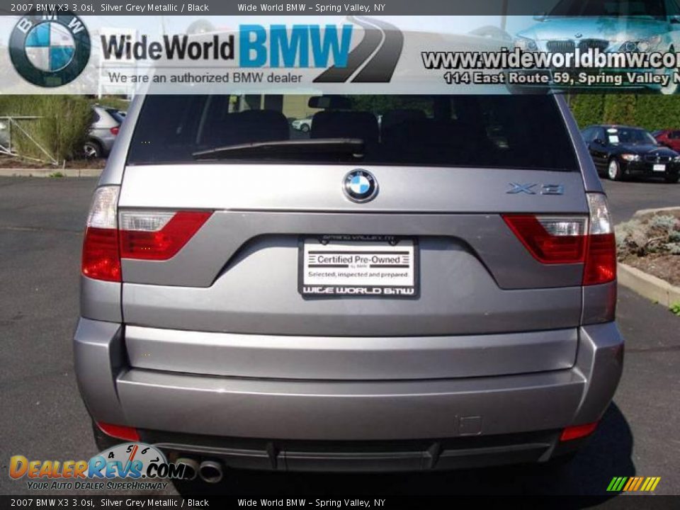 2007 BMW X3 3.0si Silver Grey Metallic / Black Photo #5