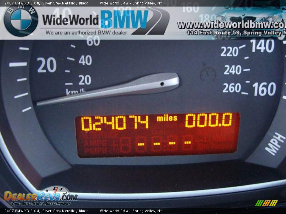 2007 BMW X3 3.0si Silver Grey Metallic / Black Photo #14
