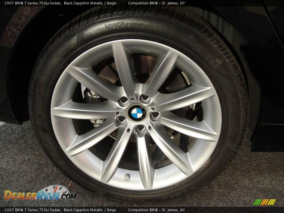 2007 BMW 7 Series 750Li Sedan Black Sapphire Metallic / Beige Photo #7