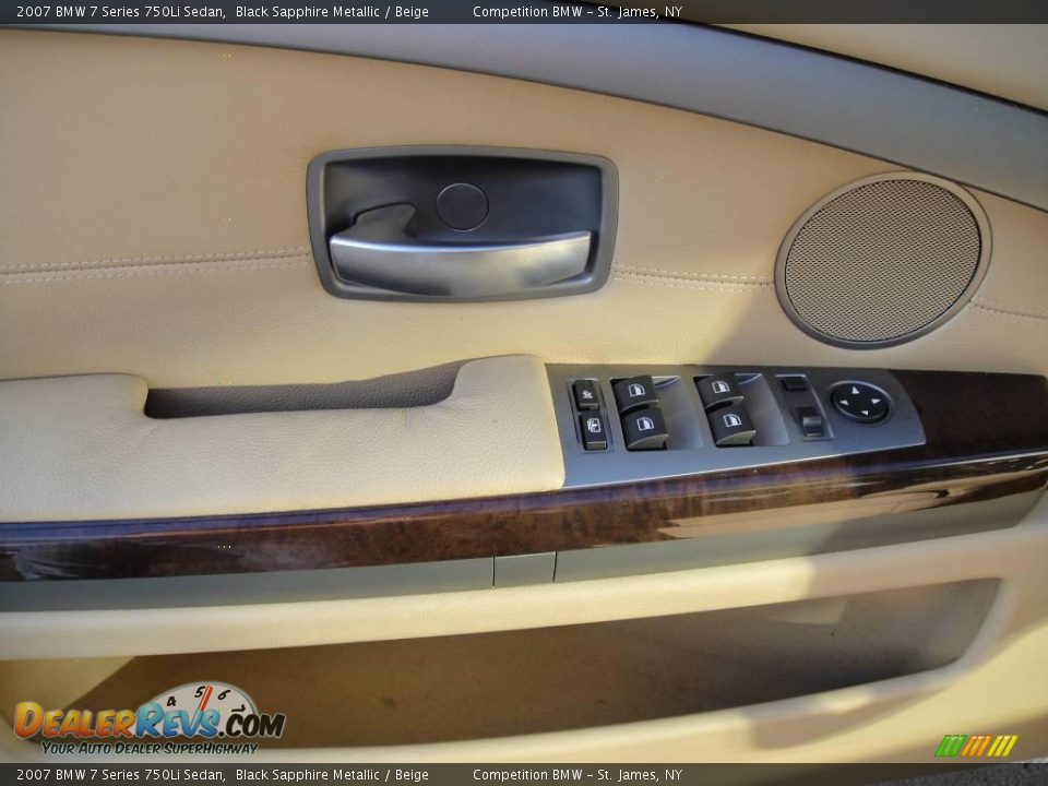 2007 BMW 7 Series 750Li Sedan Black Sapphire Metallic / Beige Photo #8