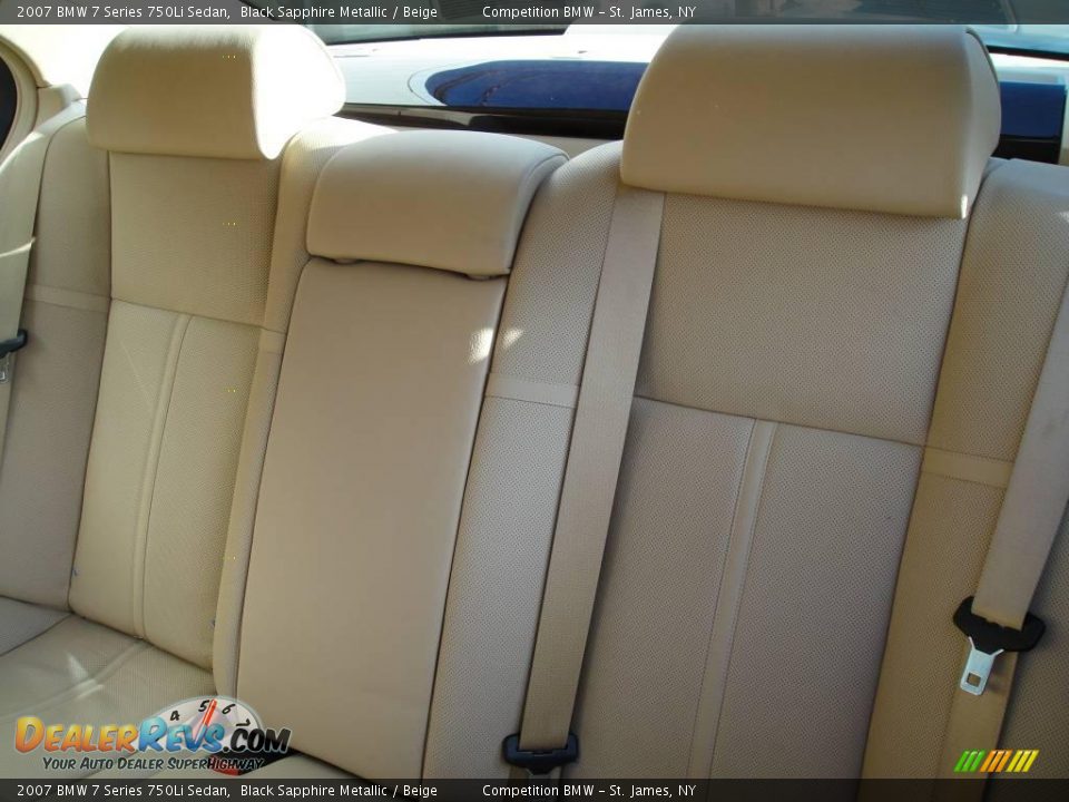 2007 BMW 7 Series 750Li Sedan Black Sapphire Metallic / Beige Photo #12