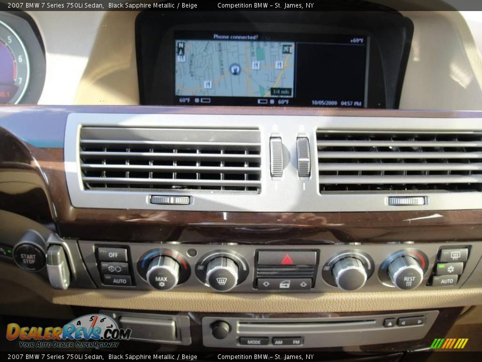 2007 BMW 7 Series 750Li Sedan Black Sapphire Metallic / Beige Photo #13