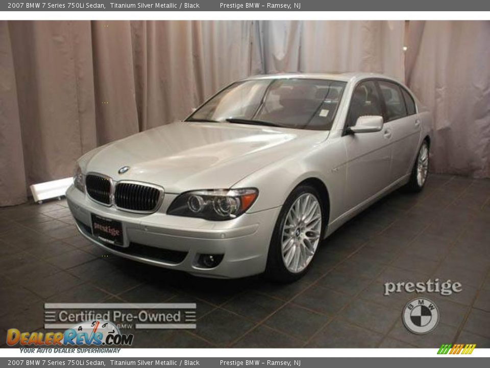 2007 BMW 7 Series 750Li Sedan Titanium Silver Metallic / Black Photo #1