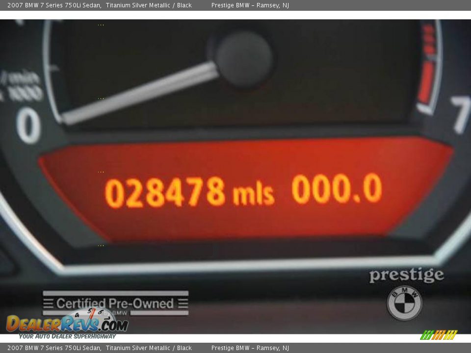 2007 BMW 7 Series 750Li Sedan Titanium Silver Metallic / Black Photo #3