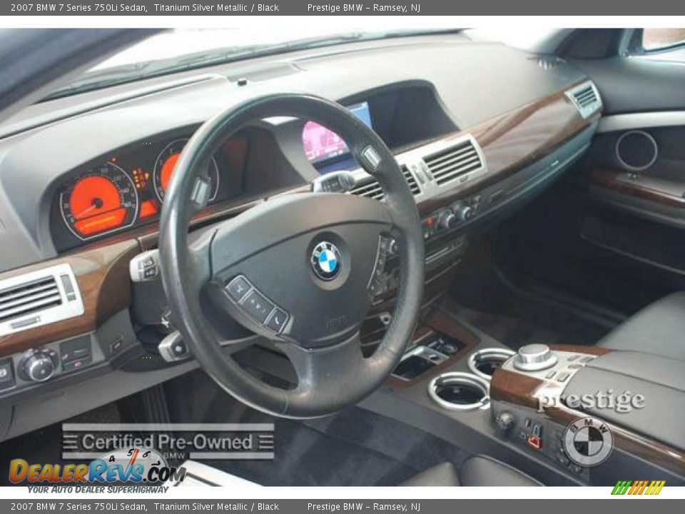 2007 BMW 7 Series 750Li Sedan Titanium Silver Metallic / Black Photo #4