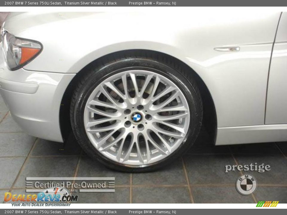 2007 BMW 7 Series 750Li Sedan Titanium Silver Metallic / Black Photo #9